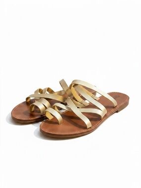 Mossimo Gold Strappy Flat Sandals – Size 11